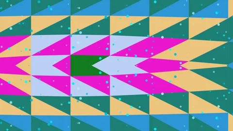 Geometric Triangle Pattern with Dots in Varied Colors Video stock 332200060