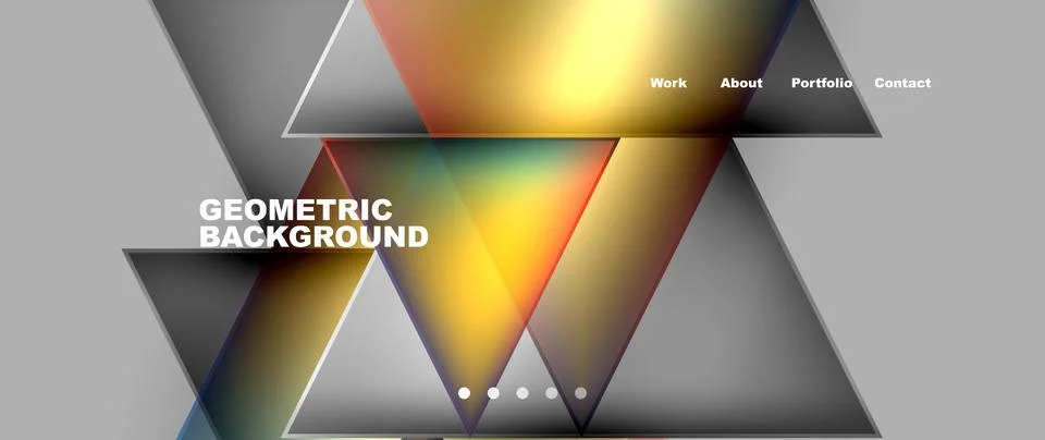 Geometric triangle pattern on gray background for artistic design Stock Illustration