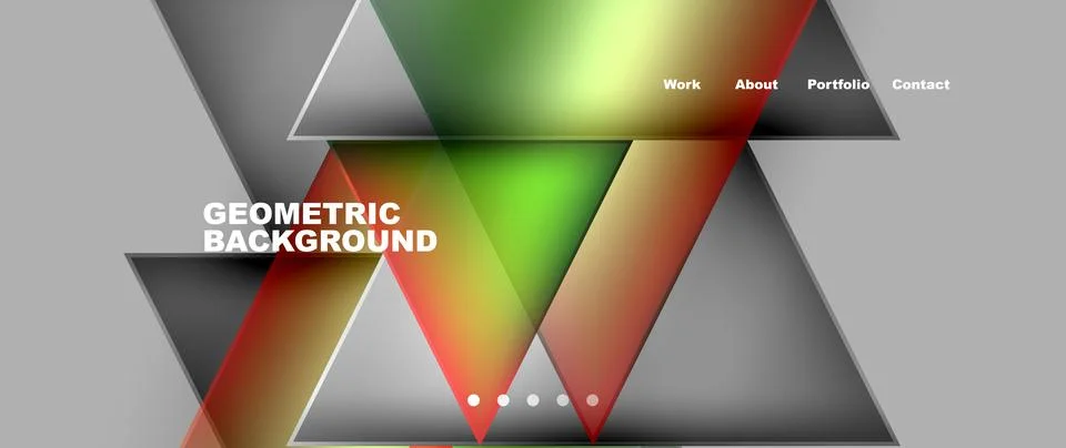 Geometric triangle pattern on gray background for logo design Stock Illustration