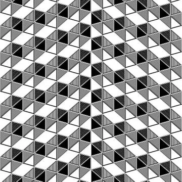Geometric triangle pattern seamless perspective イラスト素材