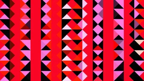 Geometric Triangle Pattern Seamless Vertical Red Pink Background Stock Illustration