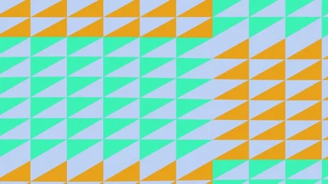 Geometric Triangle Pattern in Teal, Orange, and Light Blue Stock Footage 332161254