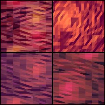 Geometric triangle patterns set イラスト素材
