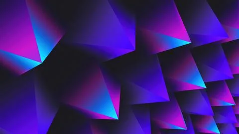 Geometric Triangle rotate background.Dynamic shapes composition. 3D Polygons イラスト素材
