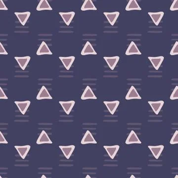 Geometric triangle seamless pattern. Creative scribble geometric wallpaper. Illustrazione stock