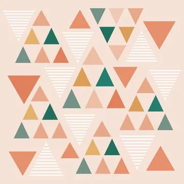 Geometric Triangle vector surface pattern color variation and different size Stock Illustration
