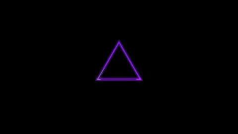 Geometric Triangles Ascending with Subtle Gradient Glow During Dark Ambient.. Stock Footage 343425692