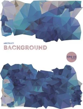 Geometric triangles on colorful background. Stock Illustration