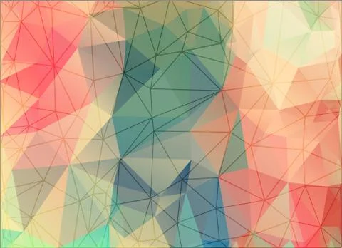 Geometric triangles on colorful background, polygonal vector. Stock Illustration