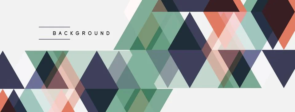 Geometric triangles form abstract background. Soft colors create modern, 스톡 일러스트