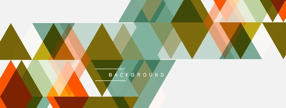 Geometric triangles form abstract pattern. Muted colors create modern backg.. イラスト素材