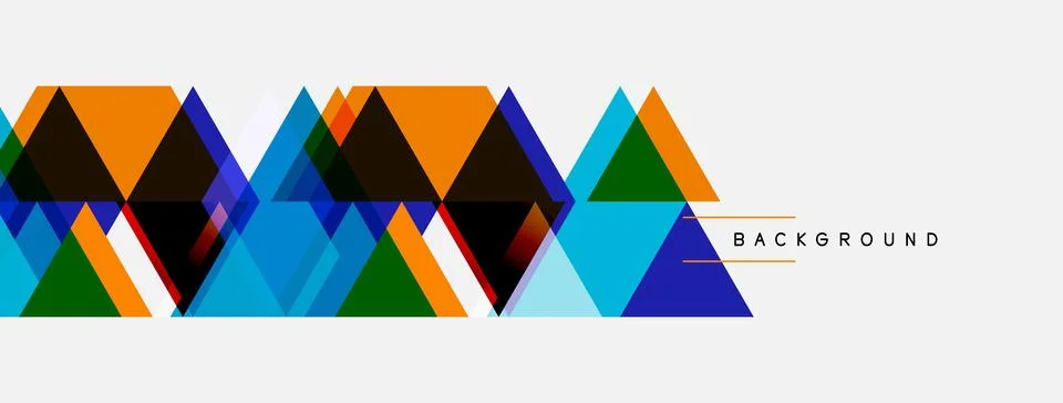 Geometric triangles form colorful pattern. Modern design element, clean lines Stock Illustration