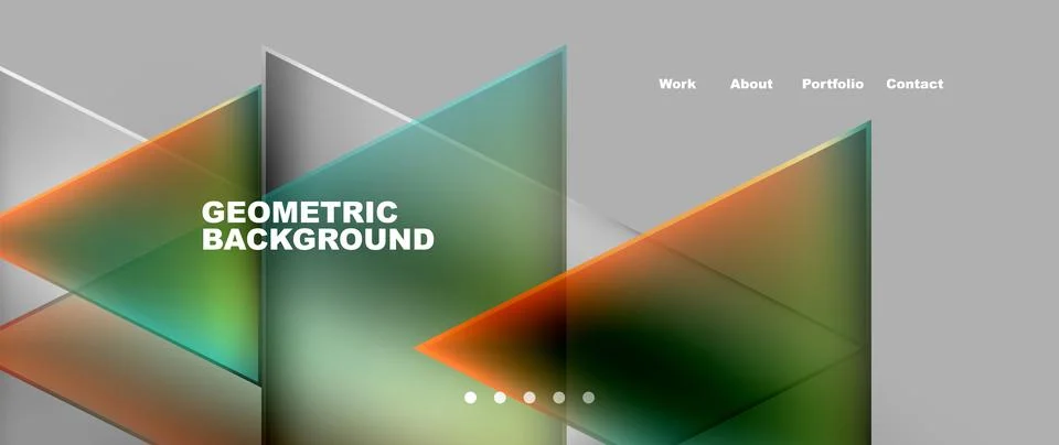Geometric triangles on gray backdrop for a modern brand font Stock Illustration