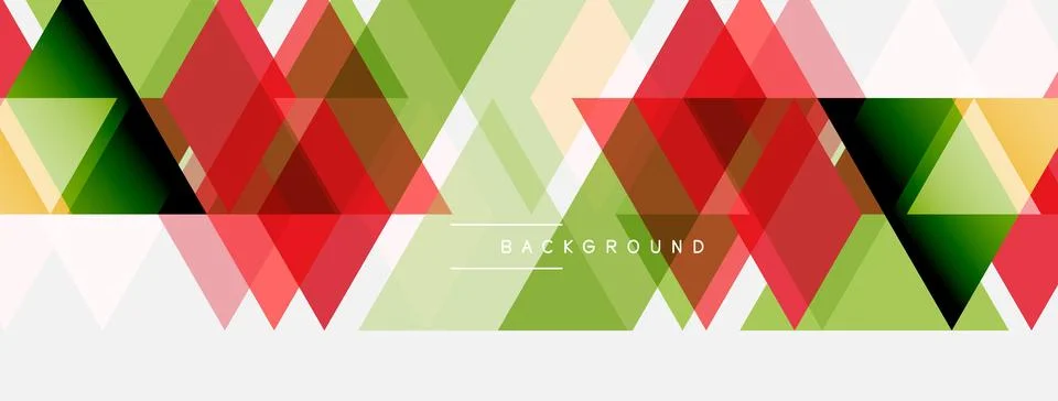 Geometric triangles overlap, creating vibrant colorful pattern. Background Stock Illustration