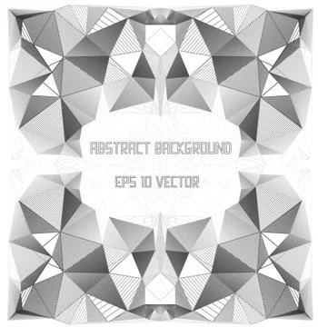 Geometric triangles polygonal vector illustration. Stock Illustration