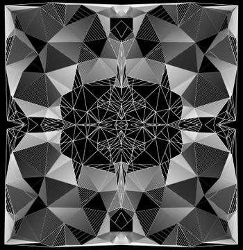 Geometric triangles polygonal vector illustration. Stock Illustration