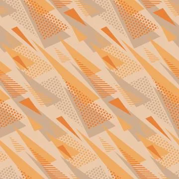 Geometric triangles retro style seamless pattern 스톡 일러스트