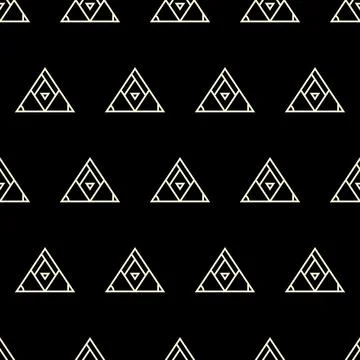 Geometric triangles shape seamless pattern, abstract vector art. Luxury cover Illustrazione stock