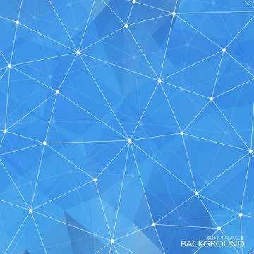 Geometric Triangular Abstract Blue Colors Background. Modern Design Templates Illustrazione stock