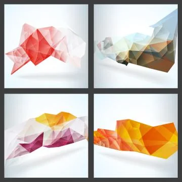 Geometric Triangular Abstract Vector Background. 库存插图
