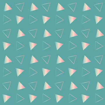 Geometric triangular background, gradient green mint seamless pattern vector  Stock Illustration