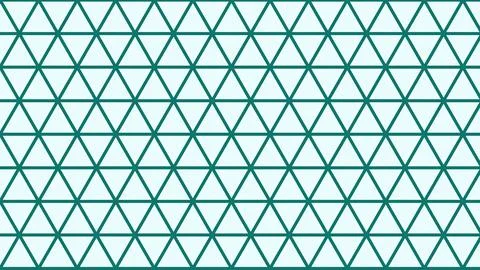 Geometric triangular grid pattern design with teal lines on white background Stock Illustration