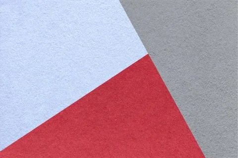Geometric triangular light blue red gray textured paper background with cop.. Stock Illustration