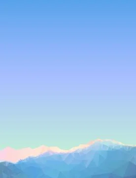 Geometric triangular mountain landscape Stock Illustration