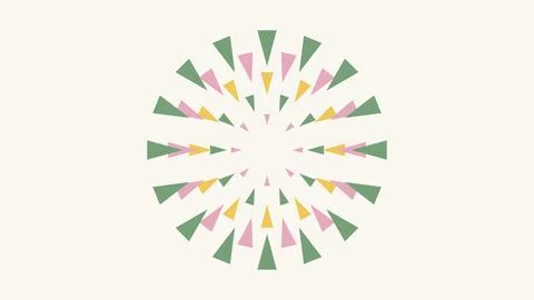 Geometric triangular pattern radial design colorful abstract illustration Stock Illustration