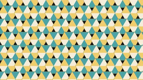 Geometric triangular pattern with yellow teal black white color scheme Stock Illustration