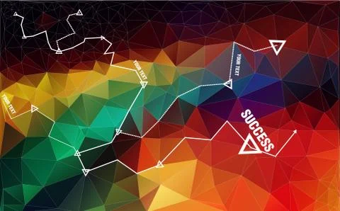 Geometric triangular  poly style Illustrazione stock