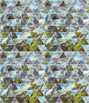 Geometric triangular seamless pattern Stock Illustration