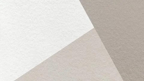 Geometric triangular white, beige, greige textured paper background with co.. Stock Photos