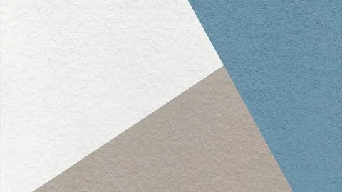 Geometric triangular white, beige, muted blue textured paper background with  库存照片