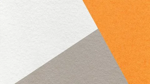 Geometric triangular white, beige, orange textured paper background with co.. Stock Illustration