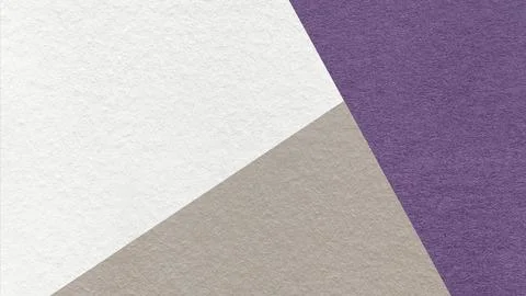 Geometric triangular white, beige, violet textured paper background with co.. Stock Photos