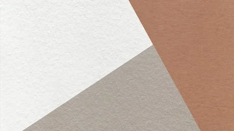 Geometric triangular white, beige, warm brown textured paper background wit.. 스톡 일러스트