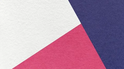 Geometric triangular white, magenta, dark blue textured paper background wi.. Stock Photos