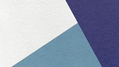 Geometric triangular white, muted blue, dark blue textured paper background w Stock Illustration