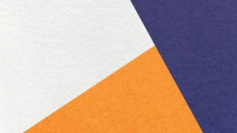 Geometric triangular white, orange, dark blue textured paper background wit.. Stock Photos