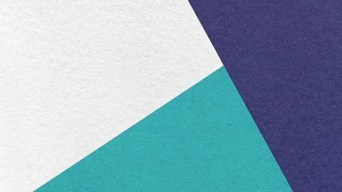Geometric triangular white, turquoise, dark blue textured paper background wi 库存插图