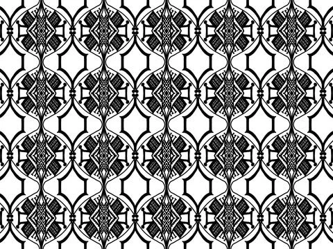 Geometric tribal design with elegant lanterns. Stock Illustration
