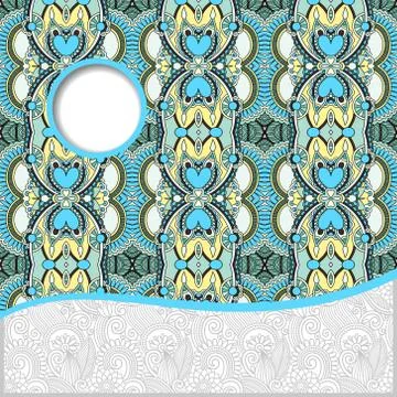 Geometric tribal pattern with place for your text and company na Stock Illustration