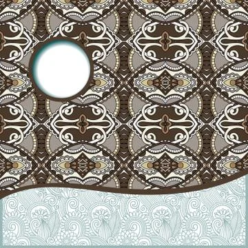 Geometric tribal pattern with place for your text and company na Stock Illustration