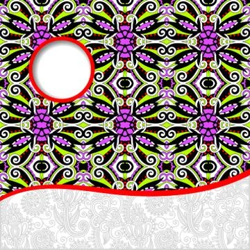 Geometric tribal pattern with place for your text and company na Illustrazione stock