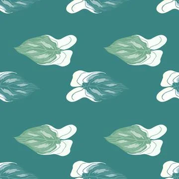 Geometric tropical leaves seamless pattern. Summer tropical leaf endless wall Stock Illustration