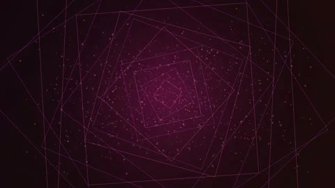 Geometric tunnel with converging lines and abstract shapes Stock Footage 326178734