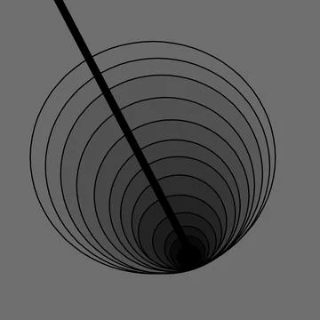 Geometric Tunnel with Diagonal Line. Stock Illustration