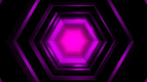 Geometric Tunnel Loop - Fast Space Travelling VJ Pink Video stock 99351511