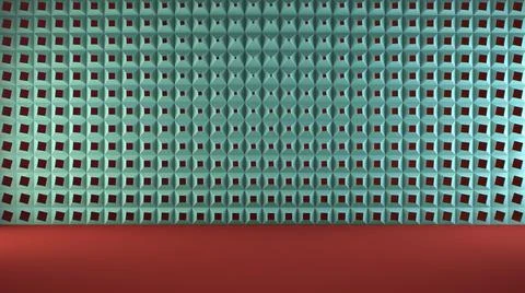 Geometric turquoise colored background, abstract shapes, monogram, wall with  Stock Photos